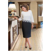 Платье Vi Oro 1231 белый-черный