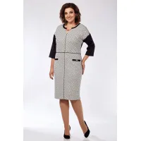 Платье Lady Style Classic 707 молочный с черным Платье Lady Style Classic 707 молочный с черным