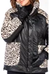Куртка Lady Secret 7294 черный+леопардовый мех