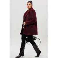 Пальто Mislana 1148 бордовый