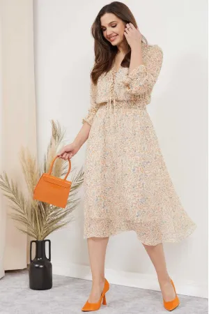 Платье Angelina 897 бежевый