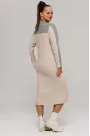 Платье Галеан Cтиль 995 бежевый с серым