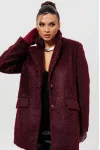 Пальто Mislana 1148 бордовый Пальто Mislana 1148 бордовый