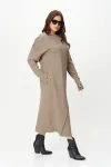 Платье Sova 11255 серый песок Платье Sova 11255 серый песок