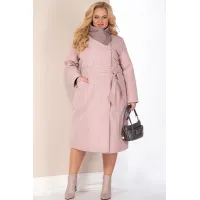 Пальто Shetti 2113 пудра+темная пудра