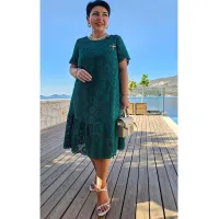 Платье Vittoria Queen 24463 темный изумруд