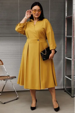 Платье Anastasia 1229-1 горчичный