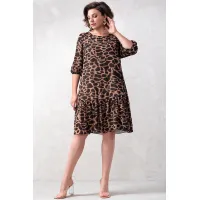 Платье Avanti 1590 черный/коричневый Платье Avanti 1590 черный/коричневый