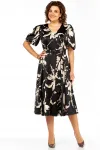 Платье Милора-Стиль 1419 черный с принтом