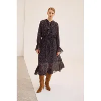 Платье Lokka 1681Т черный/принт цветы