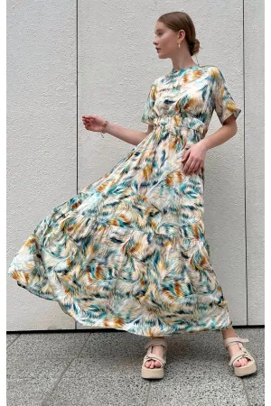 Платье I3I Fashion 101/4 принт перо