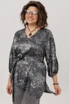 Блузка Anelli 1665.1 графитовый гербарий
