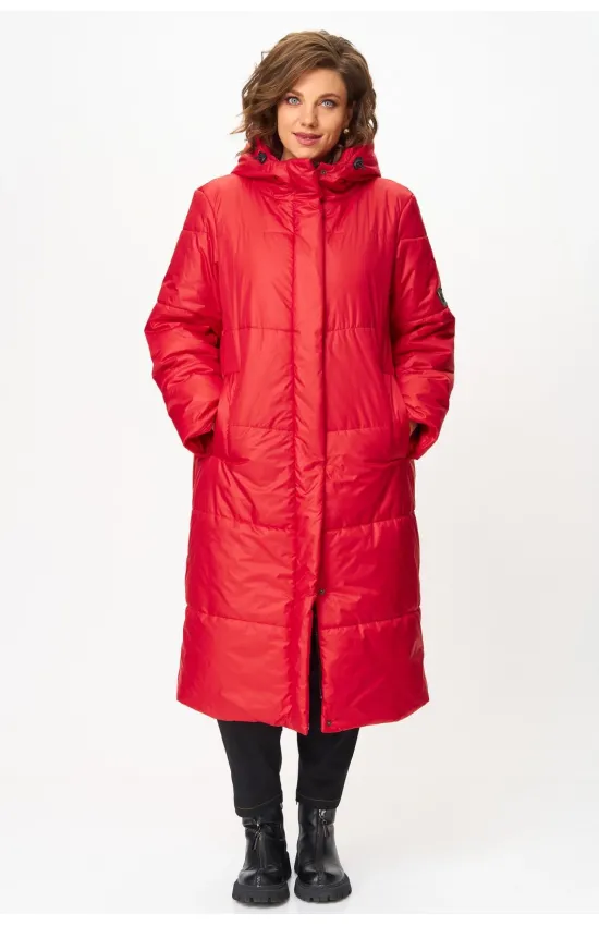 Пальто Andina City 7013 красный