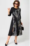 Платье Eva Grant 7220Л черный+принт Платье Eva Grant 7220Л черный+принт