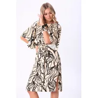 Платье Bazalini 5080 бежевый+черный