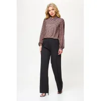 Блузка Talia Fashion 423 геометрический коричнево-черный принт. Блузка Talia Fashion 423 геометрический коричнево-черный принт.