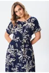 Платье Your Size 2256/170 Цветочный принт на темно-синем