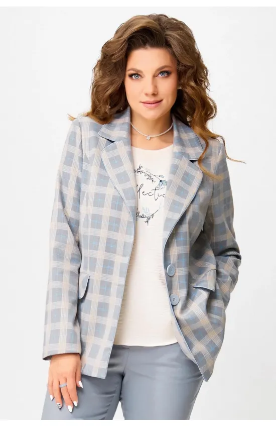 Пиджак Fita 20582 Сида серо-бежевый