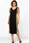 Платье Mira Fashion 5632 черный+золото