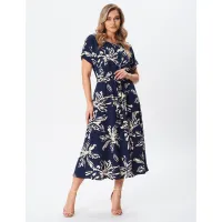 Платье Your Size 2256/170 Цветочный принт на темно-синем