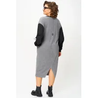 Платье Карина Делюкс М-1401 серый
