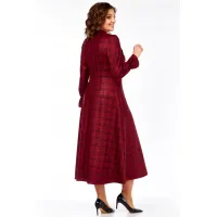 Платье Celentano 5078 бордовая клетка