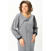 Платье Карина Делюкс М-1402 серый