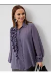 Блузка Condra Deluxe 16300 серый-фиолетовый