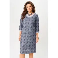 Платье Fita 5091 Роксана серо-синий