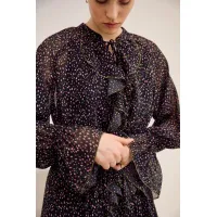 Платье Lokka 1681Т черный/принт цветы