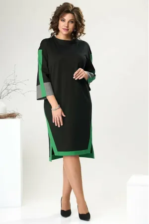 Платье Romanovich 1-2465 черный с зеленым