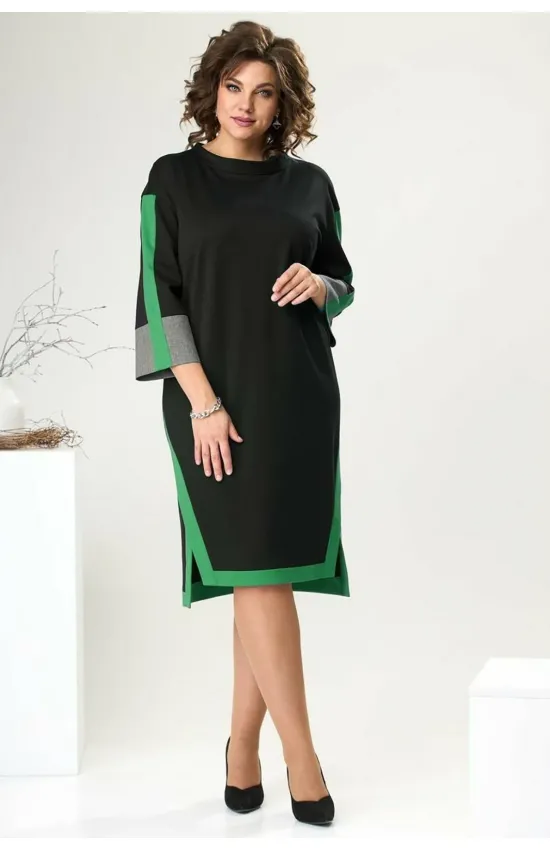 Платье Romanovich 1-2465 черный с зеленым Платье Romanovich 1-2465 черный с зеленым