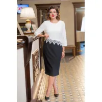 Платье Vi Oro 1231 белый-черный