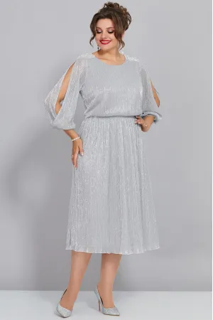 Платье Mira Fashion 5446-3 серебро