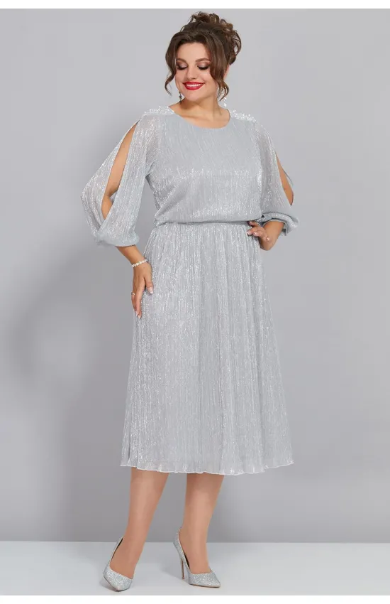 Платье Mira Fashion 5446-3 серебро