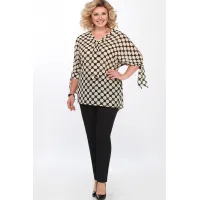 Блузка Matini 41322 бежевые горохи