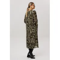 Платье Anelli 1733 Зеленый леопард