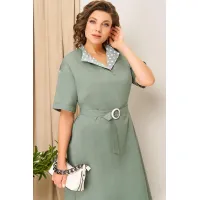 Платье Volna 1419 хаки