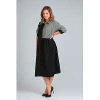 Платье Tvin 7764 черный+клетка