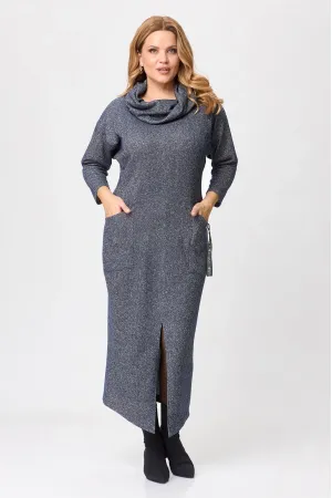 Платье Michel Chic 2145 серебристый с синим