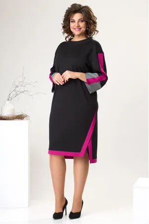 Платье Romanovich 1-2465 черный с розовым