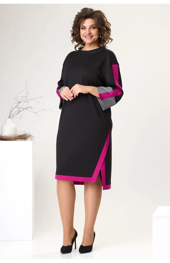 Платье Romanovich 1-2465 черный с розовым Платье Romanovich 1-2465 черный с розовым