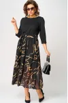 Платье Eva Grant 7216C черый+принт Платье Eva Grant 7216C черый+принт