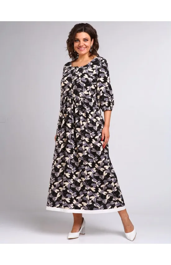 Платье Your Size 2252/164 Стрекозы на черном
