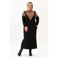 Платье Algranda 4092 Черный,Светло-коричневый