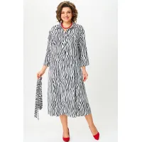 Платье Via-Mod 649 черно-белый
