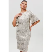 Платье Mislana 1037/1 серебро