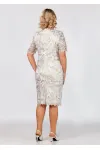 Платье Mira Fashion 5221-2 белый+бежевый
