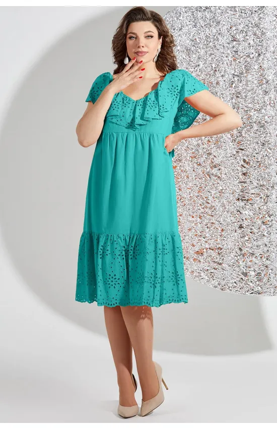 Платье Mira Fashion 5434-5 бирюзовый