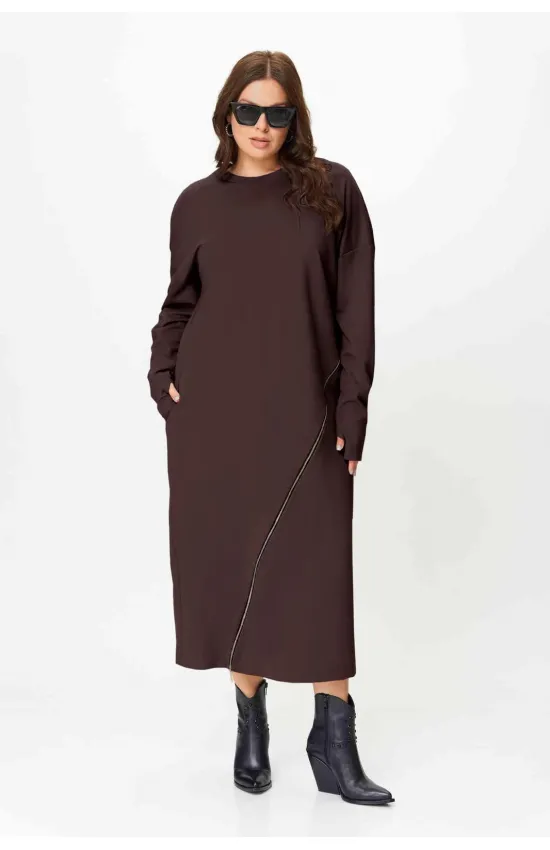 Платье Sova 11255 коричневый